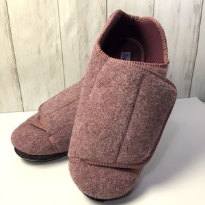 Silvers Diabetic Slippers Easy Closure No Slip Non Skid Sz 12 Extra Wide